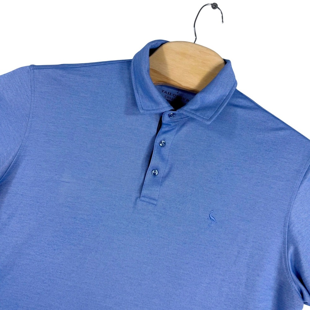 Tailorbyrd Collection Mens Blue Polo Shirt‎ XX Large Short Sleeve Performance